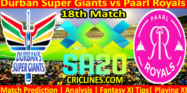 Today Match Prediction-DSG vs PR-SA20 T20 2025-Dream11-18th Match-Who Will Win
