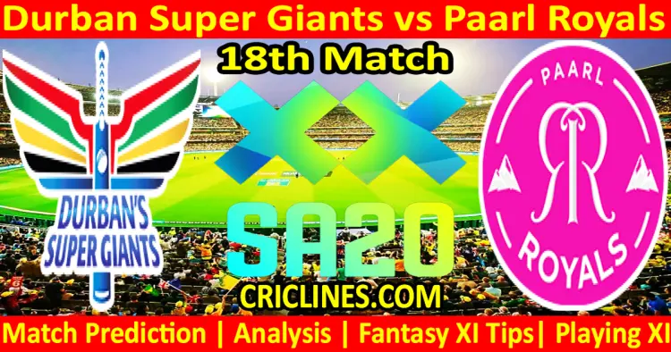 Today Match Prediction-DSG vs PR-SA20 T20 2025-Dream11-18th Match-Who Will Win
