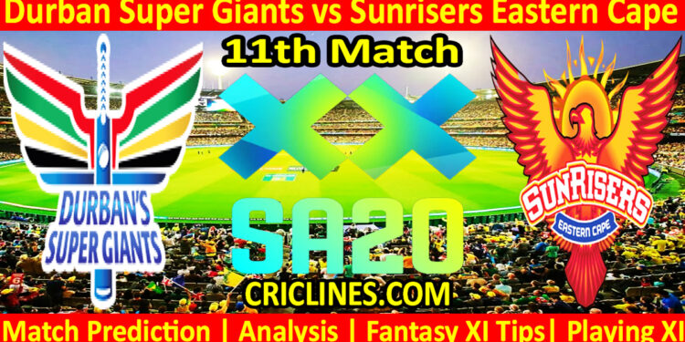 Today Match Prediction-DSG vs SEC-SA20 T20 2025-Dream11-11th Match-Who Will Win