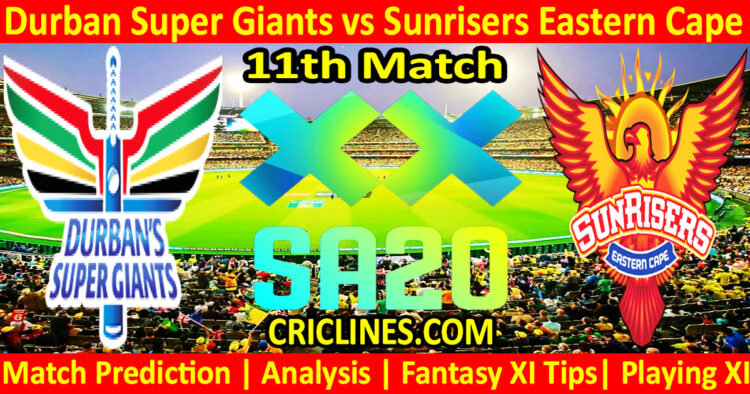 Today Match Prediction-DSG vs SEC-SA20 T20 2025-Dream11-11th Match-Who Will Win