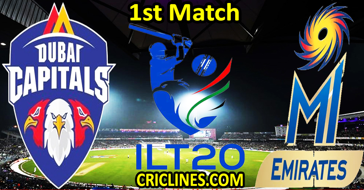 Today Match Prediction-Dubai Capitals vs MI Emirates-IL T20 2025-1st Match-Who Will Win