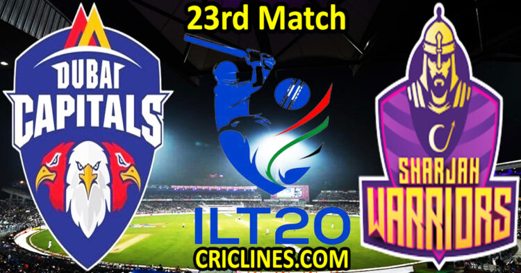 Today Match Prediction-Dubai Capitals vs Sharjah Warriorz-IL T20 2025-23rd Match-Who Will Win