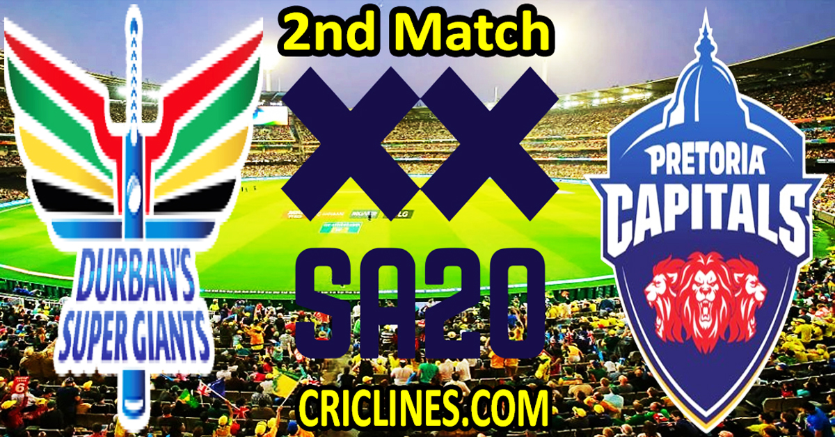 Today Match Prediction-Durban Super Giants vs Pretoria Capitals-SA20 T20 2025-Dream11-2nd Match-Who Will Win