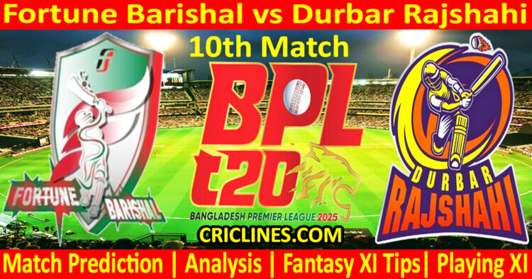 Today Match Prediction-FB vs DR-Dream11-BPL T20-2024-25-10th Match-Who Will Win