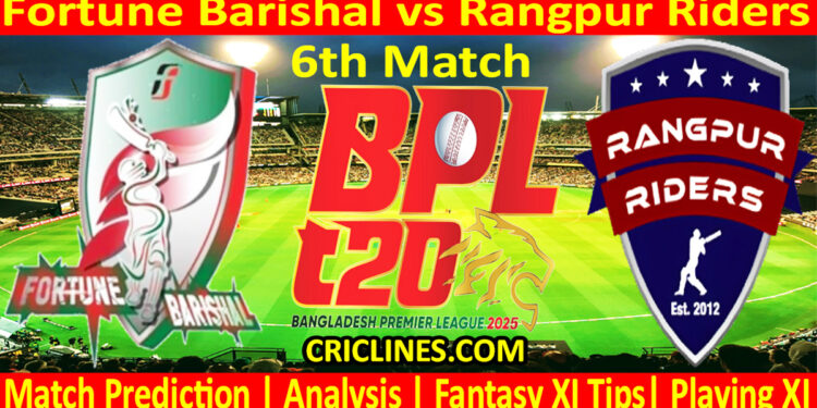 Today Match Prediction-FB vs RR-Dream11-BPL T20-2024-25-6th Match-Who Will Win
