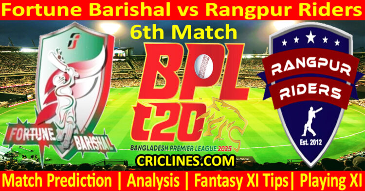 Today Match Prediction-FB vs RR-Dream11-BPL T20-2024-25-6th Match-Who Will Win