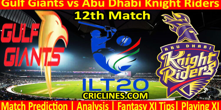 Today Match Prediction-GG vs ADKR-IL T20 2025-12th Match-Who Will Win