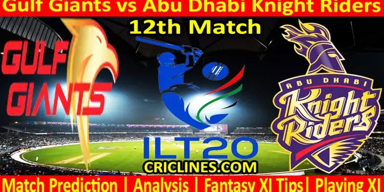 Today Match Prediction-GG vs ADKR-IL T20 2025-12th Match-Who Will Win