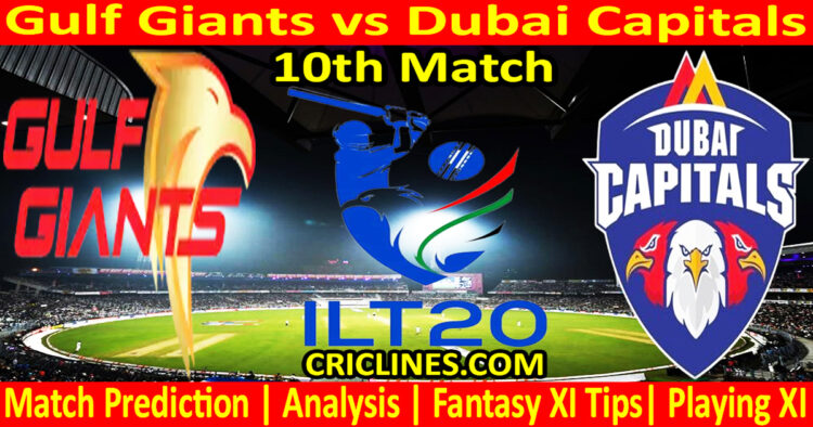 Today Match Prediction-GG vs DC-IL T20 2025-10th Match-Who Will Win