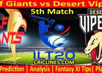 Today Match Prediction-GG vs DV-IL T20 2025-5th Match-Who Will Win