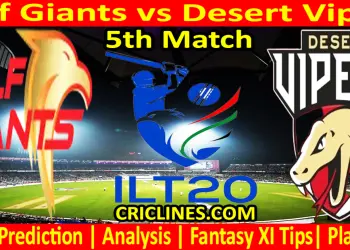 Today Match Prediction-GG vs DV-IL T20 2025-5th Match-Who Will Win