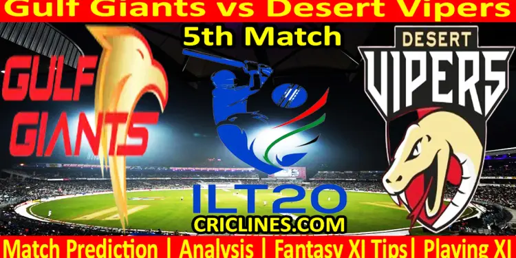 Today Match Prediction-GG vs DV-IL T20 2025-5th Match-Who Will Win