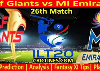 Today Match Prediction-GG vs MIE-IL T20 2025-26th Match-Who Will Win