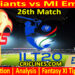 Today Match Prediction-GG vs MIE-IL T20 2025-26th Match-Who Will Win