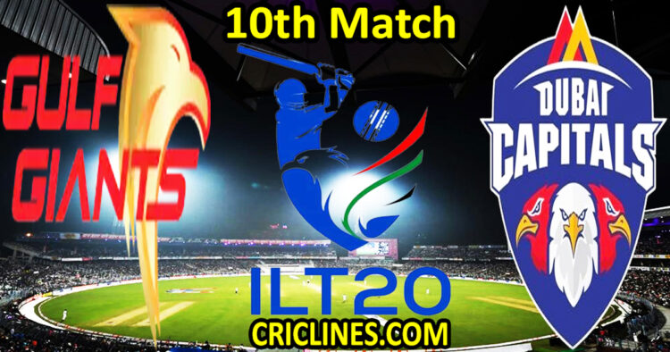 Today Match Prediction-Gulf Giants vs Dubai Capitals-IL T20 2025-10th Match-Who Will Win