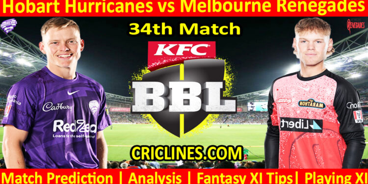 Today Match Prediction-HBH vs MLR-Dream11-BBL T20 2024-25-34th Match-Who Will Win
