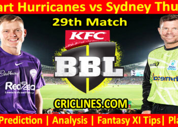 Today Match Prediction-HBH vs SYT-Dream11-BBL T20 2024-25-29th Match-Who Will Win