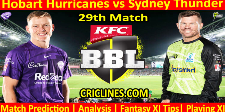 Today Match Prediction-HBH vs SYT-Dream11-BBL T20 2024-25-29th Match-Who Will Win