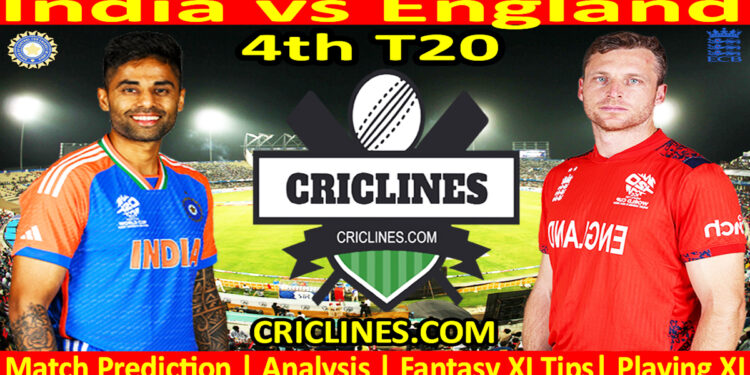 Today Match Prediction-IND vs ENG-4th T20-2025-Dream11-Who Will Win