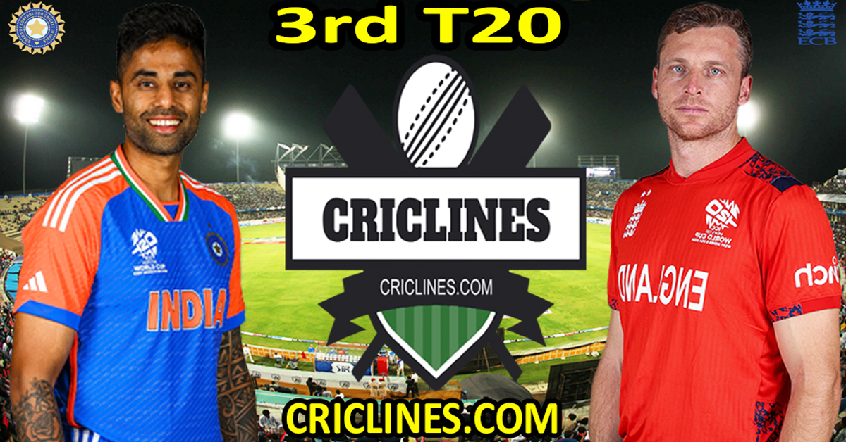 Today Match PredictionIND vs ENG3rd T202025Dream11Who Will Win