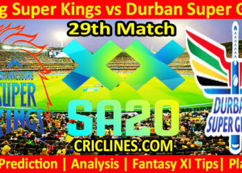 Today Match Prediction-JSK vs DSG-SA20 T20 2025-Dream11-29th Match-Who Will Win