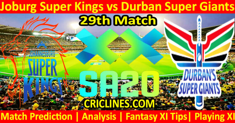 Today Match Prediction-JSK vs DSG-SA20 T20 2025-Dream11-29th Match-Who Will Win