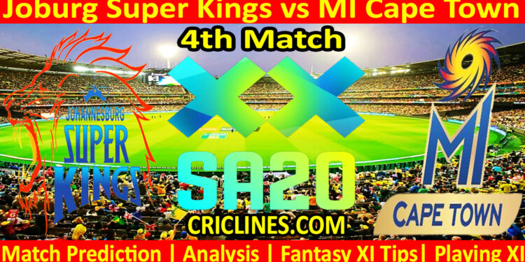 Today Match Prediction-JSK vs MICT-SA20 T20 2025-Dream11-4th Match-Who Will Win