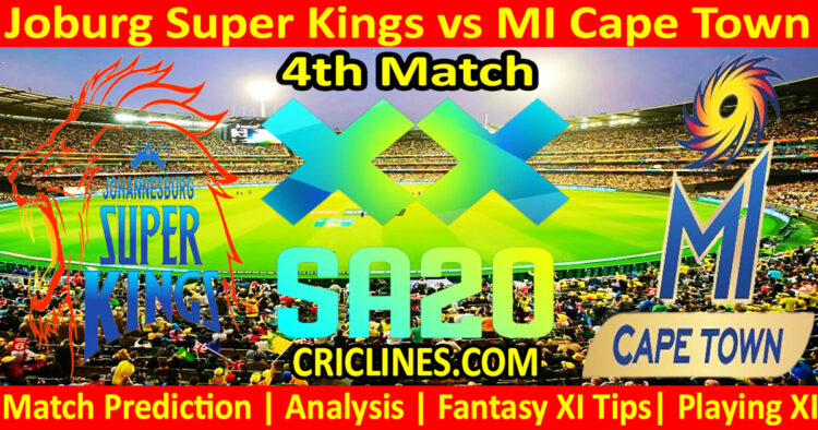 Today Match Prediction-JSK vs MICT-SA20 T20 2025-Dream11-4th Match-Who Will Win