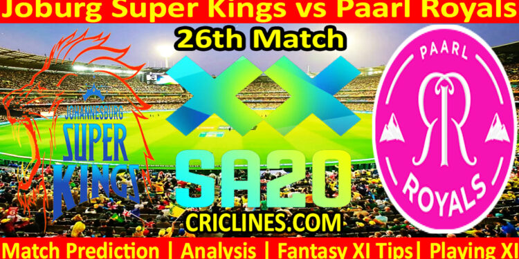 Today Match Prediction-JSK vs PR-SA20 T20 2025-Dream11-26th Match-Who Will Win