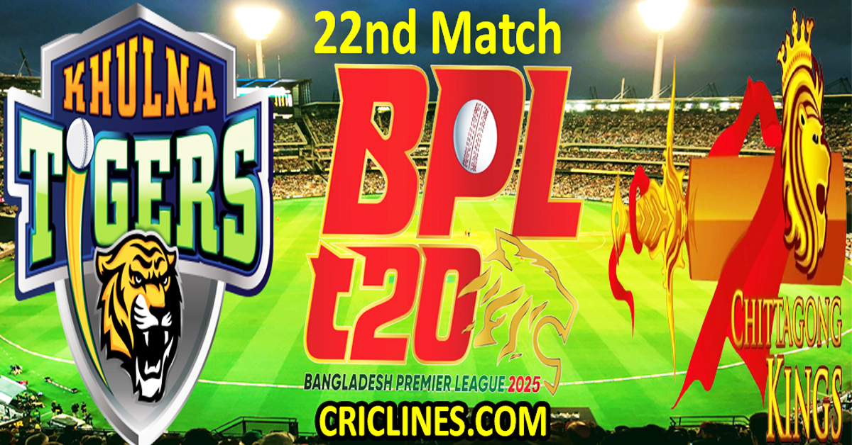 Today Match Prediction-Khulna Tigers vs Chittagong Kings-Dream11-BPL T20-2024-25-22nd Match-Who Will Win