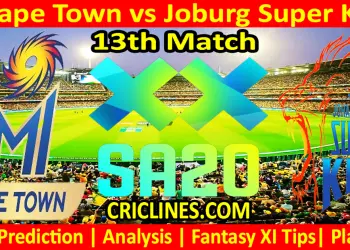 Today Match Prediction-MICT vs JSK-SA20 T20 2025-Dream11-13th Match-Who Will Win
