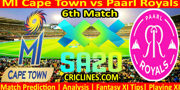 Today Match Prediction-MICT vs PR-SA20 T20 2025-Dream11-6th Match-Who Will Win