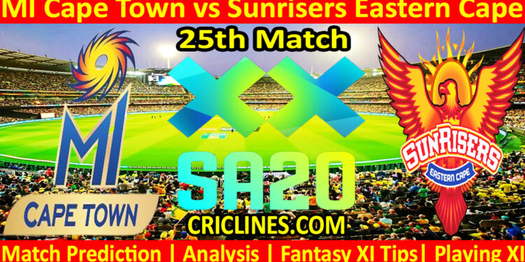 Today Match Prediction-MICT vs SEC-SA20 T20 2025-Dream11-25th Match-Who Will Win