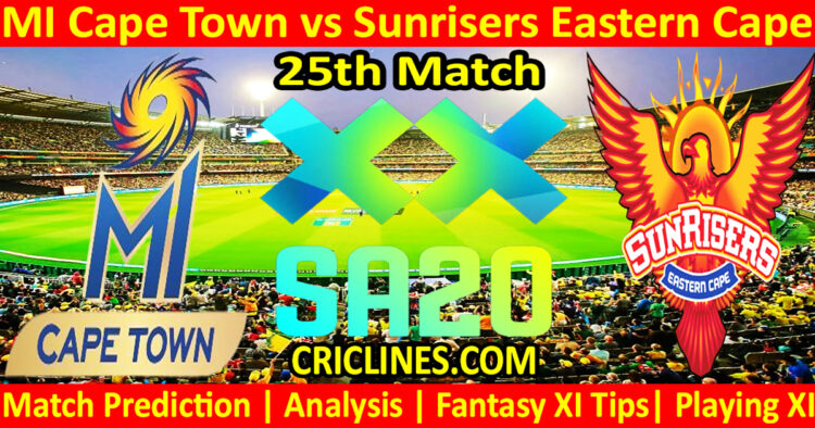 Today Match Prediction-MICT vs SEC-SA20 T20 2025-Dream11-25th Match-Who Will Win