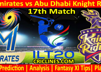 Today Match Prediction-MIE vs ADKR-IL T20 2025-17th Match-Who Will Win