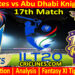 Today Match Prediction-MIE vs ADKR-IL T20 2025-17th Match-Who Will Win
