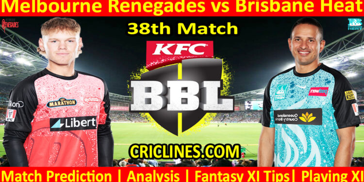 Today Match Prediction-MLR vs BBH-Dream11-BBL T20 2024-25-38th Match-Who Will Win