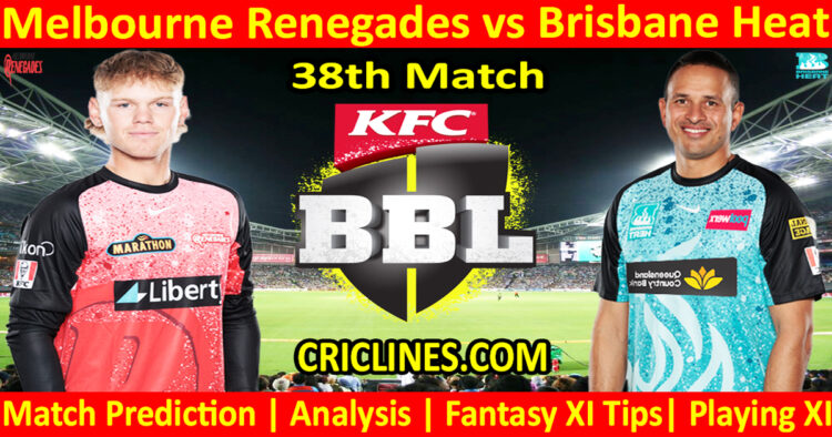 Today Match Prediction-MLR vs BBH-Dream11-BBL T20 2024-25-38th Match-Who Will Win