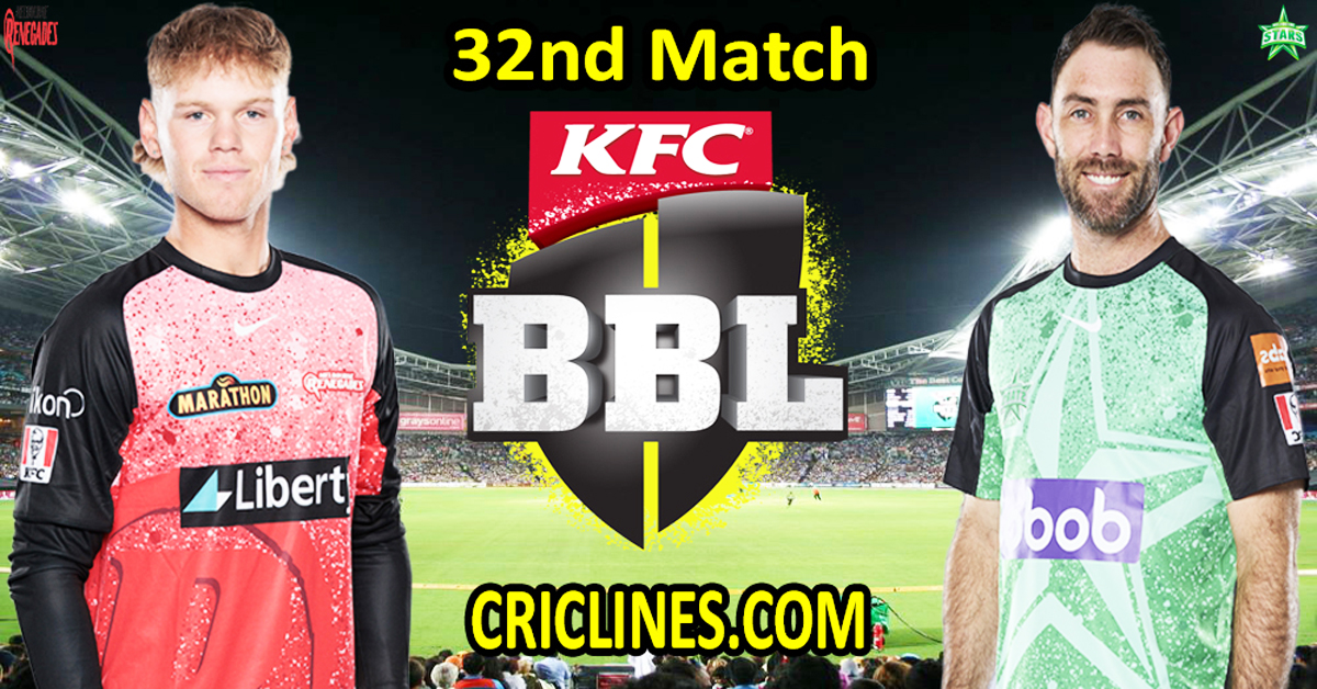 Today Match Prediction-Melbourne Renegades vs Melbourne Stars-Dream11-BBL T20 2024-25-32nd Match-Who Will Win