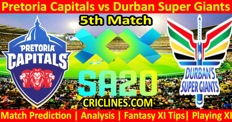 Today Match Prediction-PC vs DSG-SA20 T20 2025-Dream11-5th Match-Who Will Win