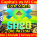 Today Match Prediction-PC vs MICT-SA20 T20 2025-Dream11-27th Match-Who Will Win