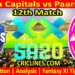 Today Match Prediction-PC vs PR-SA20 T20 2025-Dream11-12th Match-Who Will Win