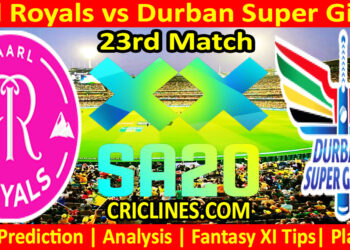 Today Match Prediction-PR vs DSG-SA20 T20 2025-Dream11-23rd Match-Who Will Win