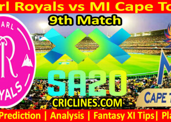 Today Match Prediction-PR vs MICT-SA20 T20 2025-Dream11-9th Match-Who Will Win