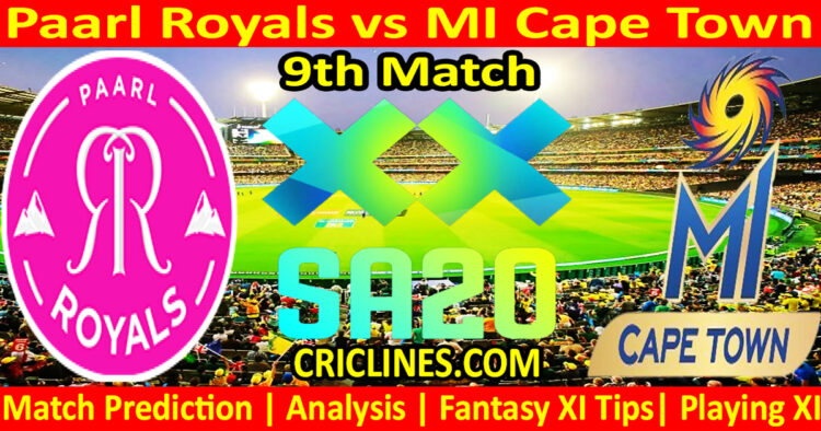 Today Match Prediction-PR vs MICT-SA20 T20 2025-Dream11-9th Match-Who Will Win