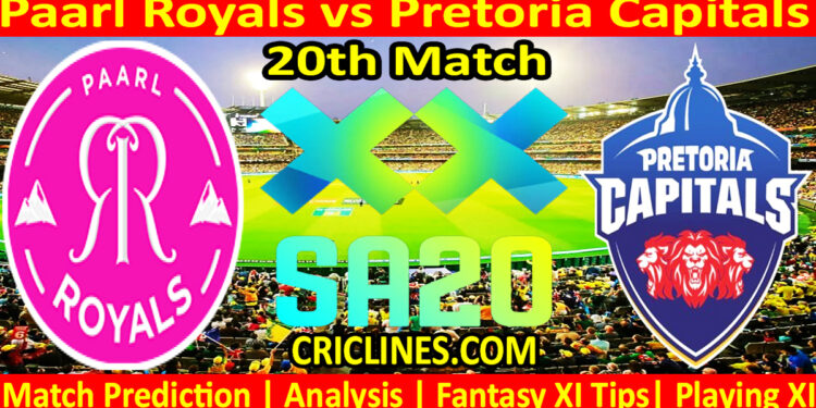 Today Match Prediction-PR vs PC-SA20 T20 2025-Dream11-20th Match-Who Will Win
