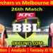 Today Match Prediction-PRS vs MLR-Dream11-BBL T20 2024-25-26th Match-Who Will Win