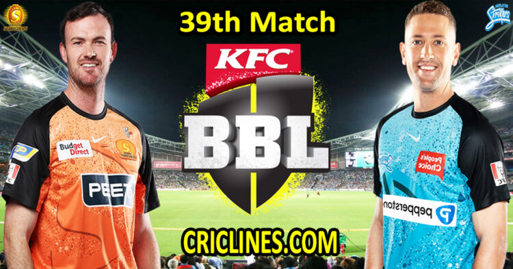 Today Match Prediction-Perth Scorchers vs Adelaide Strikers-Dream11-BBL T20 2024-25-39th Match-Who Will Win