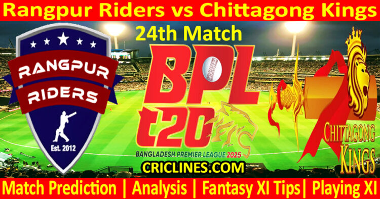 Today Match Prediction-RR vs CKS-Dream11-BPL T20-2024-25-24th Match-Who Will Win