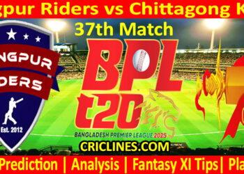 Today Match Prediction-RR vs CKS-Dream11-BPL T20-2024-25-37th Match-Who Will Win